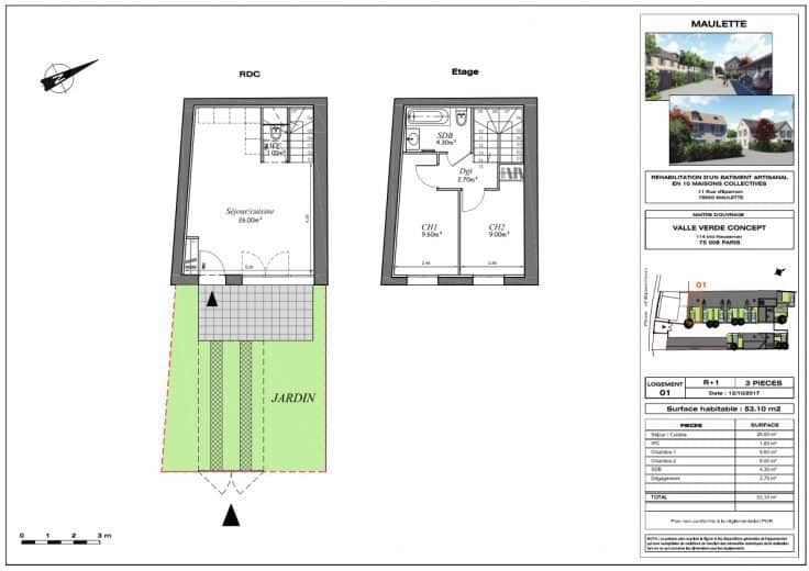 Photos du bien : EXCLUSIVITÉ – Maisons de ville 3 pièces avec jardin à partir de 195 000 € – Houdan centre