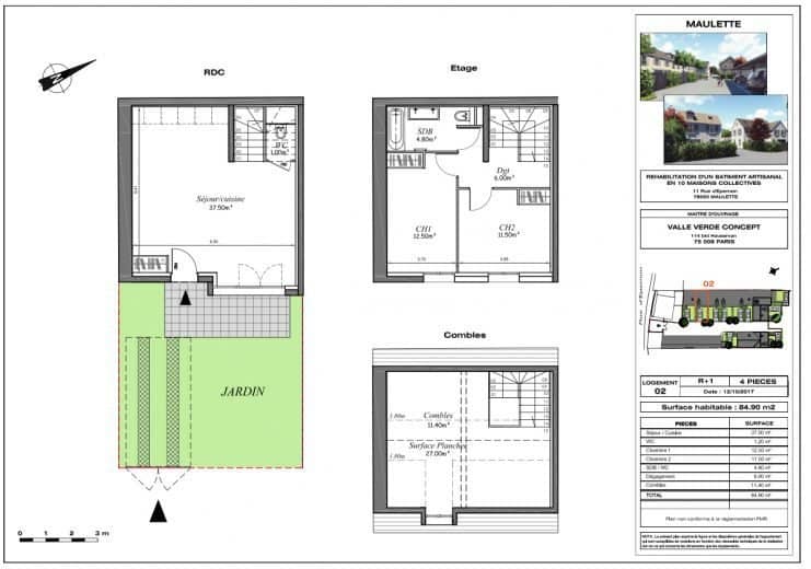 Photos du bien : EXCLUSIVITÉ – Maisons de ville 3 pièces avec jardin à partir de 195 000 € – Houdan centre