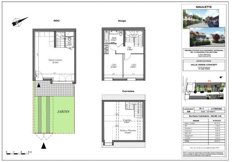 Photos du bien : EXCLUSIVITÉ – Maisons de ville 3 pièces avec jardin à partir de 195 000 € – Houdan centre