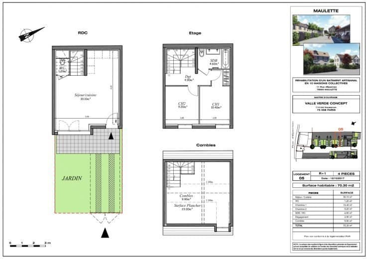 Photos du bien : EXCLUSIVITÉ – Maisons de ville 3 pièces avec jardin à partir de 195 000 € – Houdan centre