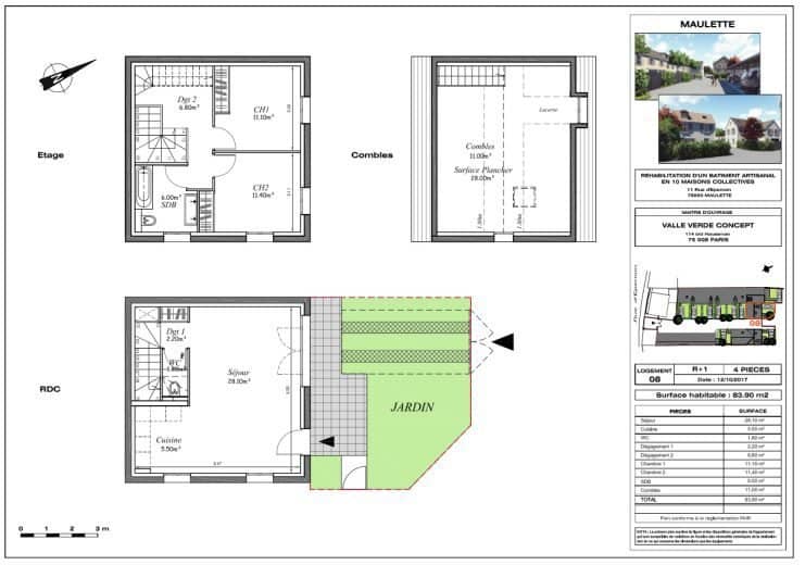Photos du bien : EXCLUSIVITÉ – Maisons de ville 3 pièces avec jardin à partir de 195 000 € – Houdan centre