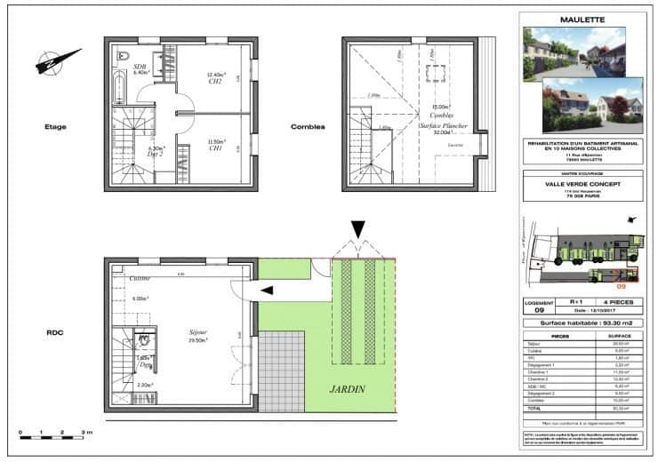 Photos du bien : EXCLUSIVITÉ – Maisons de ville 3 pièces avec jardin à partir de 195 000 € – Houdan centre