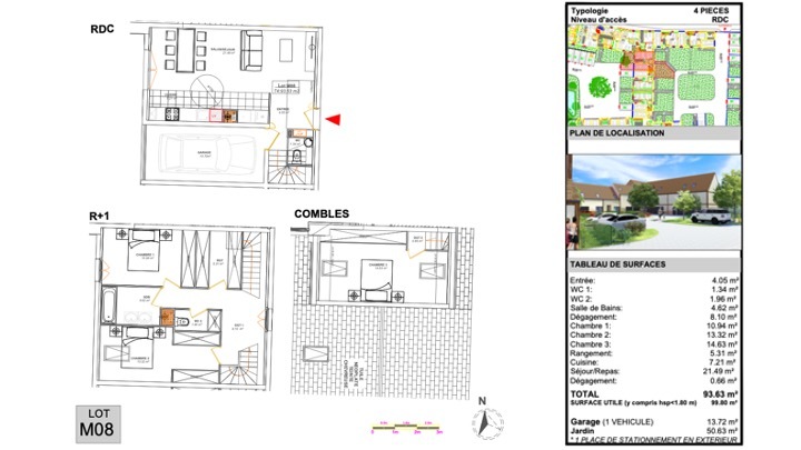 Photos du bien : Jouars-Pontchartrain – Maison neuve d’environ 94 m2 avec jardin