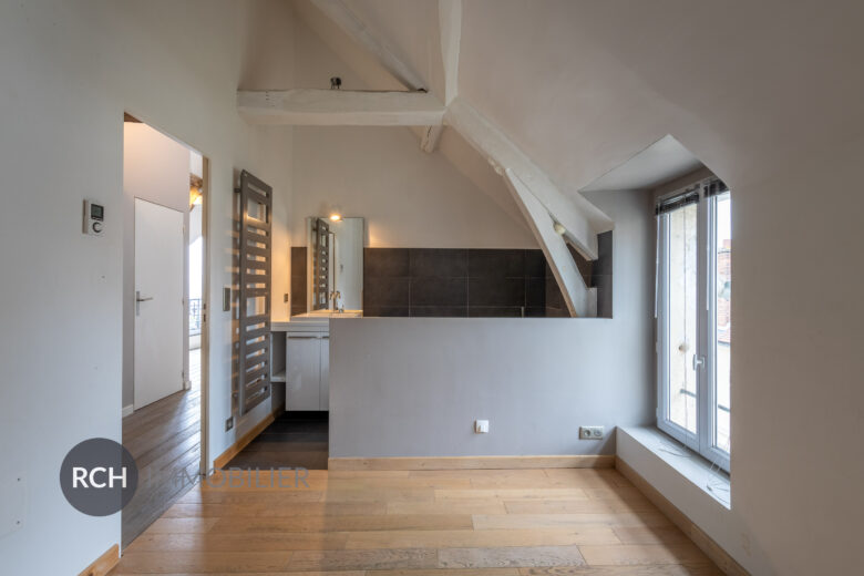 Photos du bien : Neauphle-le-Château – Centre historique – Très bel appartement au dernier étage entièrement rénové avec grande terrasse et vue panoramique
