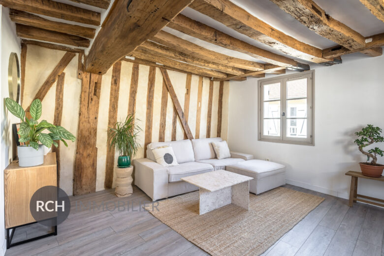 Photos du bien : Exclusivité –  Appartement rénové avec cachet au coeur de Houdan